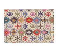 vidaXL Alfombra Lavable Antideslizante, Alfombra de Salón Dormitorio, Alfombrilla Antibacteriana, Alfombra Suelo Decorativa, Multicolor 120x180 cm