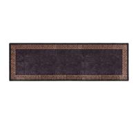 vidaXL Alfombra Lavable Antideslizante Negro y Dorado 80x300 cm