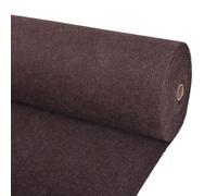 vidaXL Alfombra marrón de 1,2 x 10 m de poliéster, elegante, rectangular, moderna, enrollable, para interiores y exteriores, textura acanalada, decoración funcional