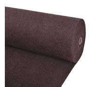 vidaXL Alfombra marrón de 1,2 x 15 m de poliéster, elegante, rectangular, moderna, enrollable, para interiores y exteriores, textura acanalada, decoración funcional