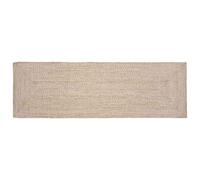 vidaXL Alfombra Natural y Blanco 60 x 200 cm Yute, Alfombra Moderna, Rectangular de Yute, Decorativa y Hecha a Mano, Ideal para Sala, Acento ecológico