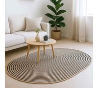 vidaXL Alfombra Natural y Negro 100 x 152 cm Yute