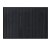 vidaXL Alfombra Rectangular bambú Negro 70x100 cm, Alfombra de área, Alfombra de Sala de Estar, Alfombra de Cocina, Alfombra de Piso