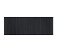 vidaXL Alfombra Rectangular bambú Negro 70x200 cm, Alfombra de área, Alfombra de Sala de Estar, Alfombra de Cocina, Alfombra de Piso