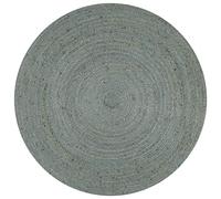 vidaXL Alfombra Redonda de Yute Tejida a Mano Tapete Alfombrilla Felpudo Moqueta Tapiz Esterilla Artesanía Diámetro 150 cm Verde Oliva