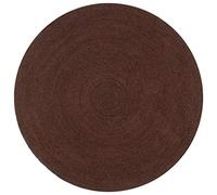 vidaXL Alfombra Redonda de Yute Tejida a Mano Tapete Alfombrilla Felpudo Moqueta Tapiz Esterilla Artesanía Decoración Diámetro 120 cm Marrón