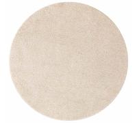 vidaXL Alfombra Shaggy Antideslizante Crema 90 x 90 cm PP, Sala Moderna, Alfombra Shaggy estilosa, Base Antideslizante, Suave al Tacto, fácil de Lavar, Alta Resistencia