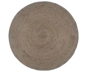 vidaXL Alfombra Tapete Pasillo Entrada Vestíbulo Galería Estera Salón Dormitorio Interior Oficina Suelo de Yute Tejida a Mano Redonda Gris 210 cm