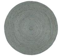 vidaXL Alfombra Tapete Pasillo Entrada Vestíbulo Galería Estera Salón Dormitorio Interior Suelo de Yute Tejida a Mano Redonda Verde Oliva 210 cm