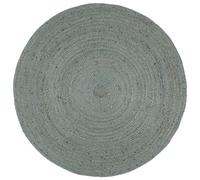 vidaXL Alfombra Tapete Pasillo Entrada Vestíbulo Galería Estera Salón Dormitorio Interior Suelo de Yute Tejida a Mano Redonda Verde Oliva 240 cm