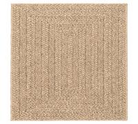 vidaXL Alfombra ZIZUR Apariencia de Yute Interior Exterior 120x120 cm, Alfombra de Exterior, Alfombra de Suelo, Alfombra de Yute, Alfombra de Puerta