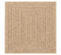 vidaXL Alfombra ZIZUR Apariencia de Yute Interior Exterior 240x240 cm, Alfombra de Exterior, Alfombra de Suelo, Alfombra de Yute, Alfombra de Puerta