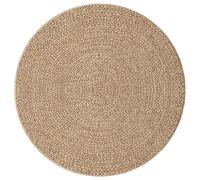 vidaXL Alfombra con Aspecto de Yute Interior y Exterior 120 cm, Alfombra de Exterior, Alfombra de Suelo, Alfombra de Yute, Alfombra de Puerta