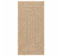 vidaXL Alfombra ZIZUR Apariencia de Yute Interior y Exterior 60x110 cm, Alfombra de Exterior, Alfombra de Suelo, Alfombra de Yute, Alfombra de Puerta