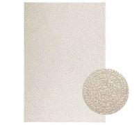 vidaXL Alfombra ZIZUR Apariencia yute Interior y exterior Crema