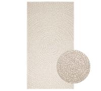 vidaXL Alfombra ZIZUR Apariencia Yute Interior Exterior Crema 80x150cm
