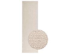 vidaXL Alfombra ZIZUR Apariencia Yute Interior Exterior Crema 80x250cm, Alfombra de Exterior, Alfombra de Suelo, Alfombra de Yute, Alfombra de Puerta