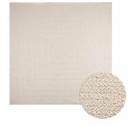 vidaXL Alfombra ZIZUR Apariencia Yute Interior Exterior Crema, Alfombra de Exterior, Alfombra de Suelo, Alfombra de Yute, Alfombra de Puerta