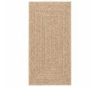 VidaXL Alfombra ZIZUR de Yute para Interior y Exterior 100x200 cm - Alfombra de Suelo y Puerta
