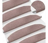 vidaXL Alfombras Autoadhesivas para escaleras 15 pcs Beige, Tapetes semicirculares Decorativos, Antideslizantes y Modernos para el hogar, reducen Ruido y Son cómodos