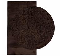 vidaXL Alfombras de área HUARTE Marrón 110 x 60 cm Poliéster, Alfombra Moderna, Duradera y Antideslizante para Sala, Dormitorio, Oficina, Suave, Lavable y Decorativa