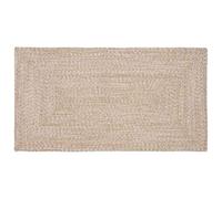 vidaXL Alfombras de área Natural y Blanco 100 x 200 cm Yute, Alfombra Moderna Hecha a Mano, Tapiz de Yute Elegante, Durable para Salas, decoración Minimalista