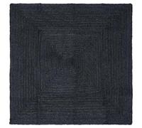 vidaXL Alfombras de área Rectangular Gris Oscuro 300 x 300 cm Yute, Alfombra de Yute, Hecha a Mano, Moderna, Suave, para el salón, decoración Duradera del hogar