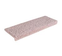 vidaXL Alfombras de Peldaños de Escalera 15 uds, Alfombrilla Antideslizante, Protector de Escalera, Alfombra Adhesiva, Tela Blanco y Rosa 65x21x4 cm
