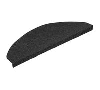 vidaXL Alfombrilla autoadhesiva de escalera 15 uds – Protector antideslizante Negro 65×22,5×3,5 cm