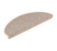 vidaXL Alfombrilla autoadhesiva Escalera sisal 15 uds Beige 65x21x4 cm