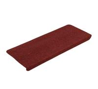 vidaXL Alfombrilla autoadhesiva Escalera 30 uds Rojo 65x24,5x3,5 cm, peldaño de Escalera, Alfombra de peldaño de Escalera, Cubierta de peldaño de Escalera