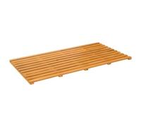 vidaXL Alfombrilla de baño Liso Marrón 100 x 53 cm Madera, Alfombra de baño Moderna, Rectangular, diseño Minimalista, Antideslizante y Resistente al Agua, Comodidad Esencial