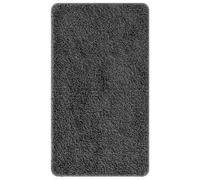 vidaXL Alfombra de baño de Microfibra 70 x 120 cm Gris Oscuro Antideslizante Lavable Minimalista Alfombra de baño Confort Suave Uso Interior Alfombras Máquina Rectangular