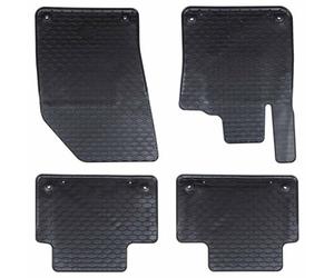 vidaXL Alfombrilla de Coche 4 pcs Negro Goma, Zapatos Ligeros Antideslizantes, cómodos para Senderismo, Caminar y Actividades Informales en Cualquier Clima