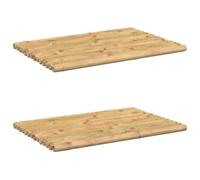vidaXL Alfombrillas de baño 2 Unidades bambú 50x35 cm