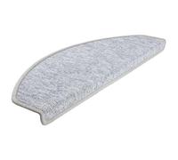 vidaXL Alfombrillas de Escalera 15 Unidades Gris Claro 65x24x4 cm