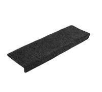 vidaXL Alfombrillas de Escalera 5 uds, Alfombra Antideslizante, Protector de Peldaño, Alfombrilla Adhesiva, Tela Punzonada Gris 65x21x4 cm