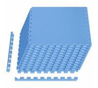 vidaXL Alfombrillas de Piso 12 pcs Azul 4,32 m² Espuma EVA, Mats para Gimnasio en casa, Garaje, Modernos, Puzzle interconectados, Resistentes al Agua, reducen Ruido