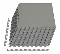 vidaXL Alfombrillas de Piso 12 pcs Gris 4,32 m² Espuma EVA, Mats para Gimnasio en casa, Garaje, Modernos, Puzzle interconectados, Resistentes al Agua, reducen Ruido