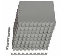 vidaXL Alfombrillas de Piso 24 pcs Gris 8,64 m² Espuma EVA, Mats para Gimnasio en casa, Garaje, Modernos, Puzzle interconectados, Resistentes al Agua, reducen Ruido