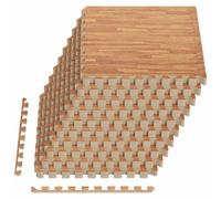 vidaXL Alfombrillas de Piso 40 pcs Madera 14,4 m² Espuma EVA, Mats para Gimnasio en casa, Garaje, Modernos, Puzzle interconectados, Resistentes al Agua, reducen Ruido