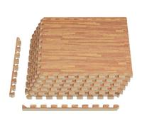 vidaXL Alfombrillas de Piso 6 pcs Madera 2,16 m² Espuma EVA, Mats para Gimnasio en casa, Garaje, Modernos, Puzzle interconectados, Resistentes al Agua, reducen Ruido