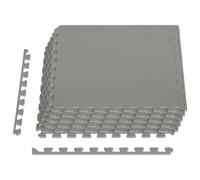 vidaXL Alfombrillas de Piso 6 pcs Gris 2,16 m² Espuma EVA, Mats para Gimnasio en casa, Garaje, Modernos, Puzzle interconectados, Resistentes al Agua, reducen Ruido