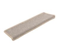 vidaXL Alfombrillas para escaleras 15 Unidades 65x21x4 cm Borde Rectangular Plateado