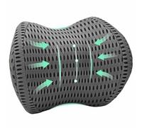 vidaXL Almohada Cervical Gris Espuma Viscoelástica 31 x 22 x 13 cm, Almohada ergonómica Moderna, Suave Espuma, Cubiertas Removibles para Alivio del Dolor y Comodidad Total