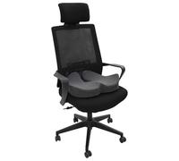 vidaXL Almohada con Almohada Gris Oscuro 50 x 43 x 10 cm Algodón, Habitación, diseño Moderno, Material Transpirable, Fundas Removibles para fácil Mantenimiento, solución de Muebles estilosa y Funcion