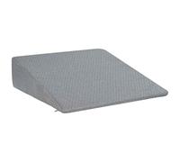 vidaXL Almohada en Forma de cuña Liso Gris 69 x 64 x 19 cm, Cojín Ergonomico, Almohada de Espuma, Soporte para Relajación y Slope para Dormir y Cuello