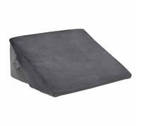 vidaXL Almohada en Forma de cuña Otro Gris 55 x 55 x 26 cm, Sofá, Almohada de Terciopelo Moderna, Espuma Viscoelástica, Soporte de Espalda Cómodo, Cojín Interior Portátil