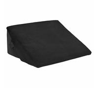 vidaXL Almohada en Forma de cuña Otro Negro 55 x 55 x 26 cm, Sofá, Almohada de Terciopelo Moderna, Espuma Viscoelástica, Soporte de Espalda Cómodo, Cojín Interior Portátil