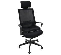 vidaXL Almohada cojín moderno negro 46×38×8 cm malla transpirable funda extraíble